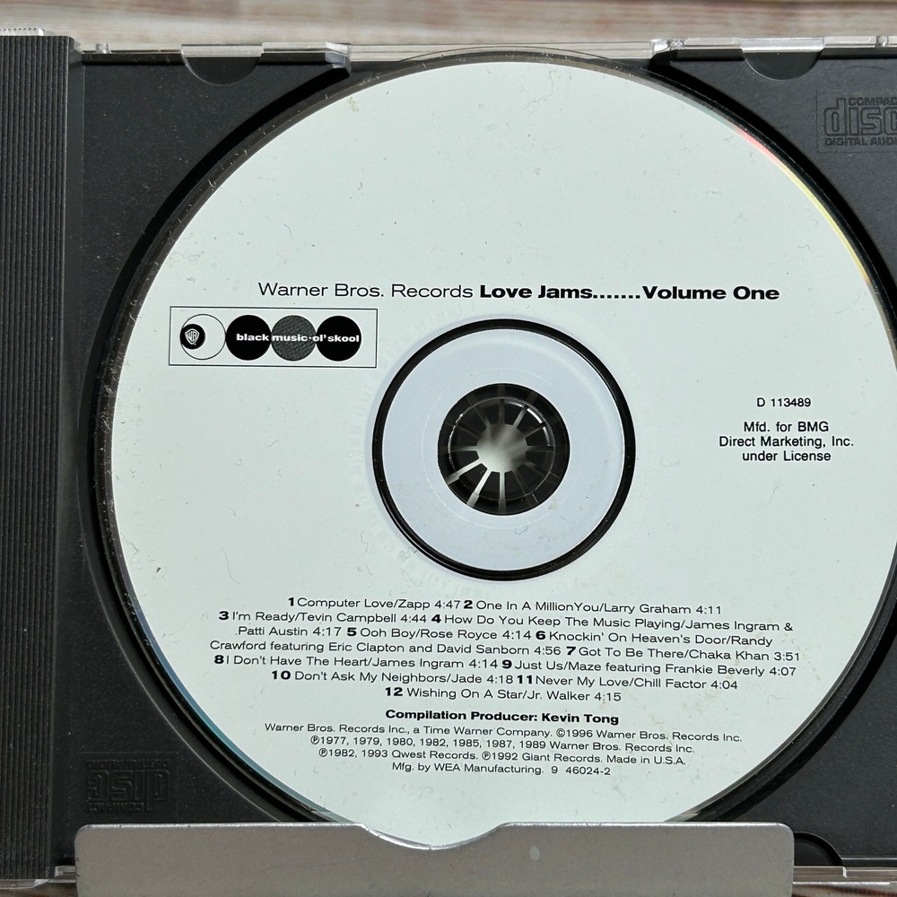 Warner Bros Records Love Jams Volume One CD Various Artists R&B Soul